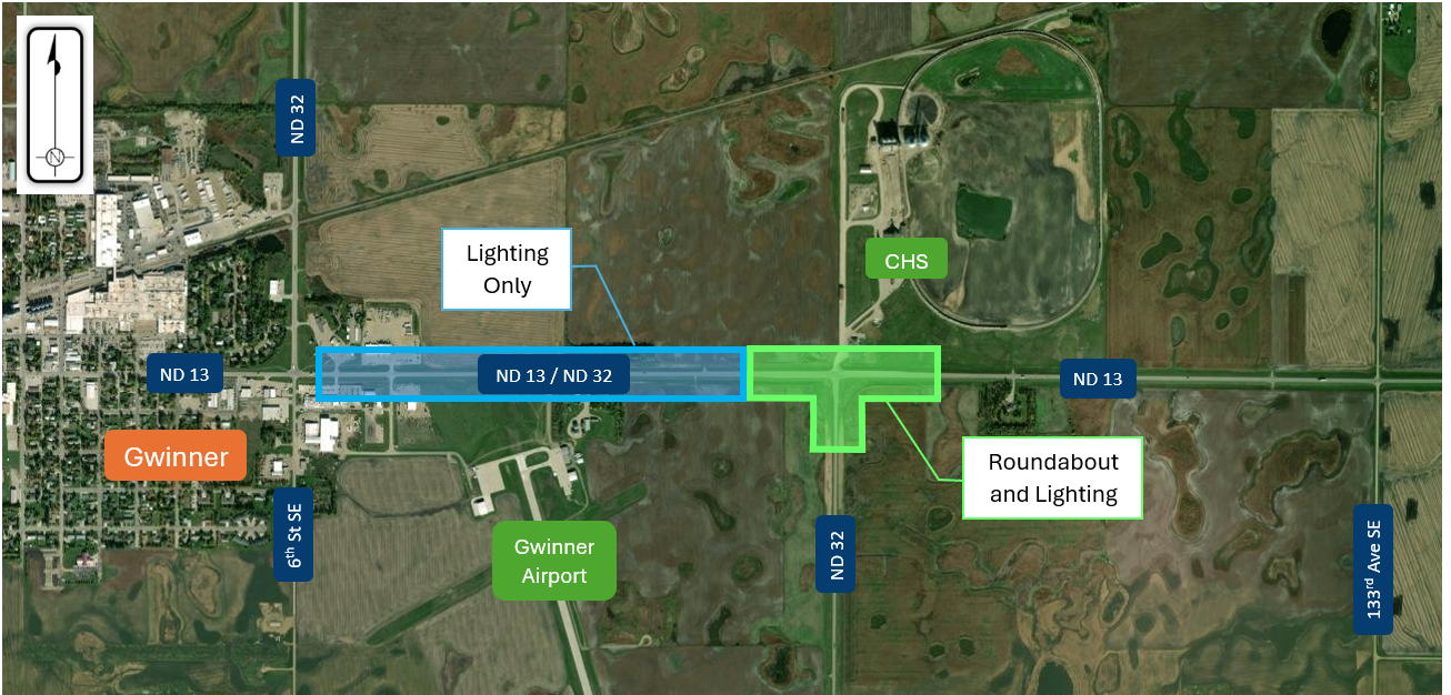 Public Input MeetingND 32 and ND 13 Intersection, 1 mile east of Gwinner